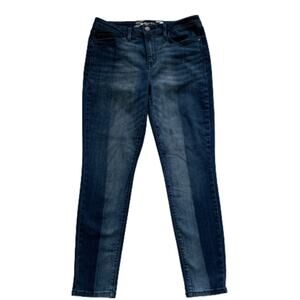 Seven7 Jeans Skinny Ankle Blue Two Tone Distressed Ankle Jeans Size 12